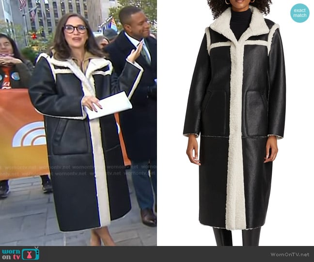 Mercer Collective Shar Reversible Sherpa Coat worn by Savannah Sellers on Today