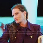 Meredith’s purple blazer and mini skirt on The Real Housewives of Salt Lake City