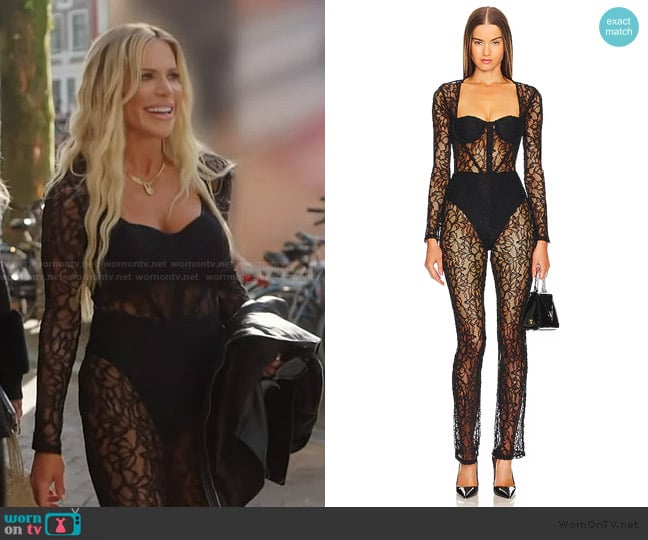 Michael Costello REVOLVE Audrey Jumpsuit worn by Jennifer Pedranti on The Real Housewives of Orange County