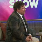 Michael Chernus’s patchwork blazer on The Kelly Clarkson Show