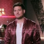 Michael’s red bomber jacket on The Voice