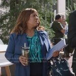 Miranda’s blue print blouse on Greys Anatomy