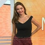 Miranda Kerr’s red printed skirt on Today