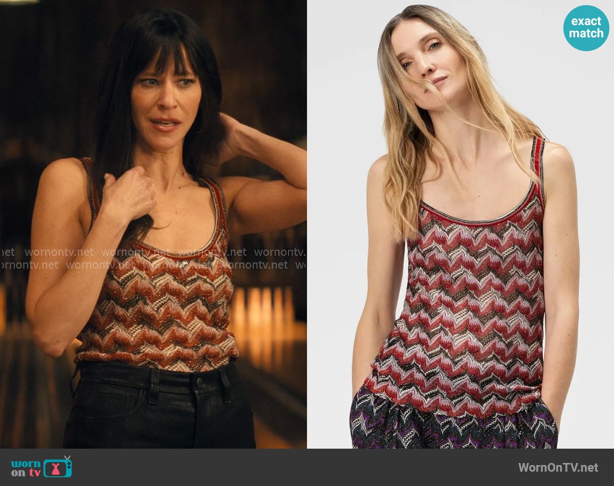 Missoni Viscose Tank Top With Round Neckline worn by Esther Roklov (Jackie Tohn) on Nobody Wants This