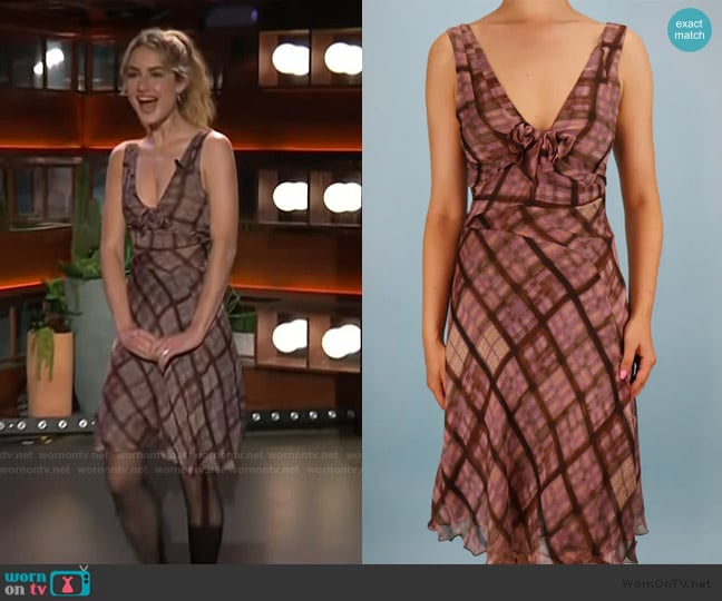 Miu Miu 2004 Fall Collection worn by Grace Van Patten on The Kelly Clarkson Show