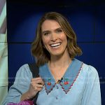 Molly’s blue embroidered collar blouse on Today