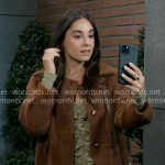 Molly’s brown plaid jacket on General Hospital