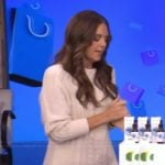Monica Mangin’s layered cable knit sweater dress on Live with Kelly and Mark