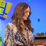 Monica Mangin’s mixed print shirtdress on Live with Kelly and Mark