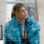 Morgan's blue fur jacket on High Potential