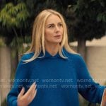 Morgan’s blue collared sweater on Nobody Wants This