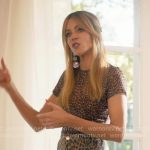 Morgan’s leopard print top and skirt on High Potential