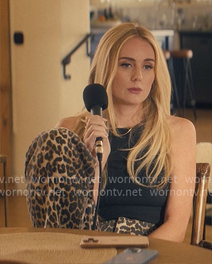 Morgan's leopard print jeans on Nobody Wants This