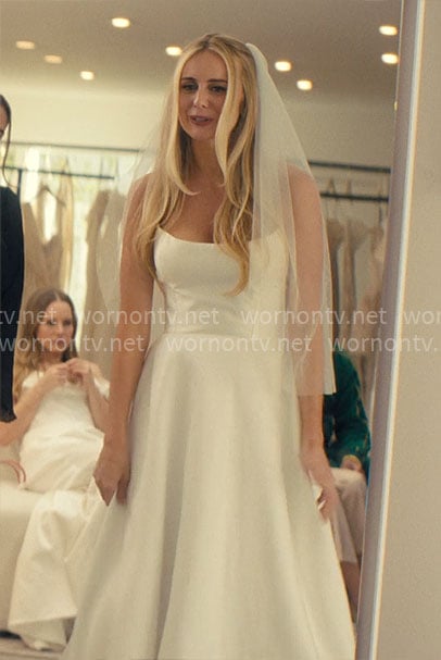 Morgan's strapless wedding dress on Nobody Wants This