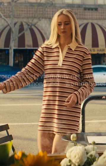 Morgan's striped polo dress on Nobody Wants This