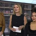 Jenna’s black leather mules on Today