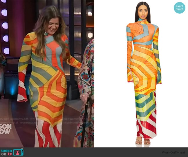 Muma World Phoenix Maxi Dress worn by Kelly Clarkson on The Kelly Clarkson Show