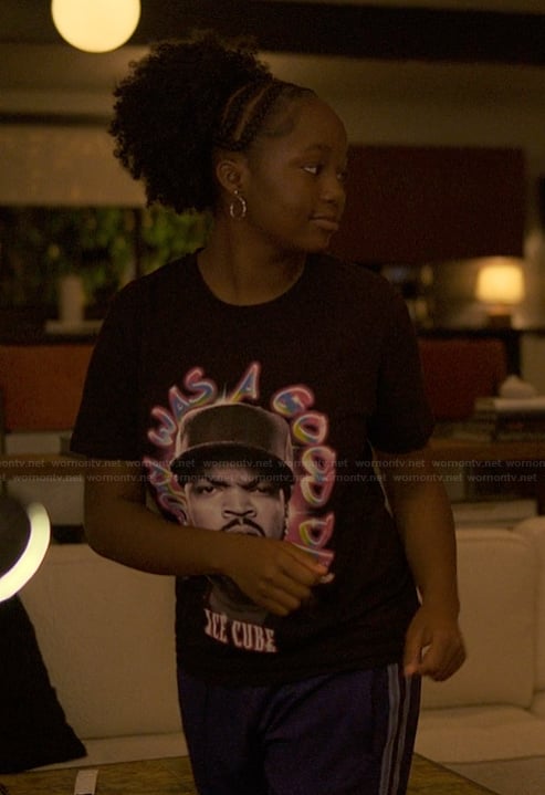 Naima's Ice Cube graphic tee on Reasonable Doubt