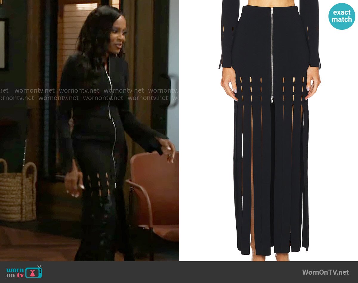 Nanushka Triana Skirt worn by Hayley Lawson (Marquita Goings) on Beyond the Gates
