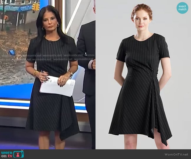Natori Pinstripe Knit Dress worn by Darlene Rodriguez on Today