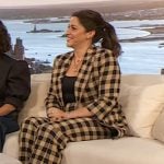 Nava Kavelin’s check print blazer and pants on The Drew Barrymore Show