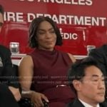 Angela Bassett’s red gathered jumpsuit on Good Morning America