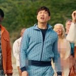Nicholas’ blue monogram print track suit on Loot