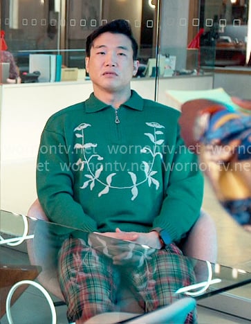 Nicholas's green vine sweater on Loot