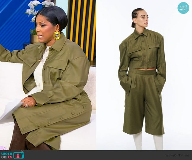 Nicole Benefield Theo Shirt Wool worn by Tamron Hall on Tamron Hall Show