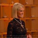 Nicole’s black floral lace dress on Selling Sunset