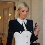 Nicole’s colorblock button front dress on Selling Sunset