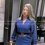 Nina’s blue v-neck dress on General Hospital