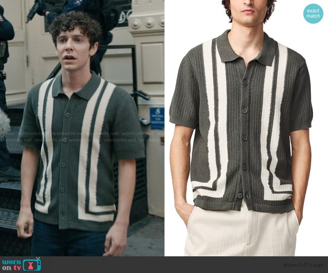 NN07 Ares 6636 Regular Fit Knit Short Sleeve Sweater worn by Teddy Tascioni (Ben Levi Ross) on Elsbeth