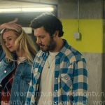 Noah’s blue and white check shirt on Nobody Wants This