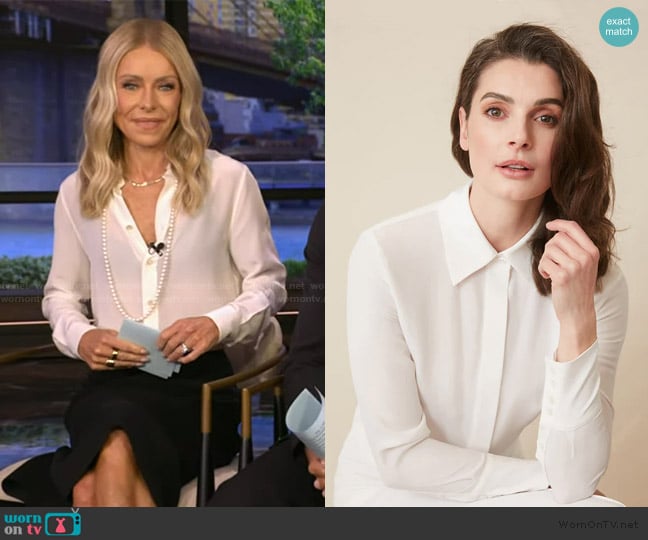 Numi The Simone Button-Up Blouse worn by Kelly Ripa on Live with Kelly and Mark
