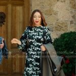 Molly’s black floral long dress on Loot