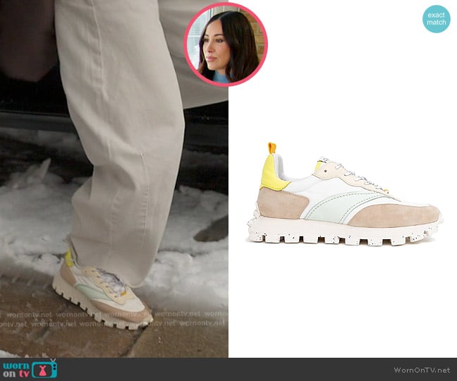 Oncept Osaka Shoes in beach multi worn by Angie Katsanevas on The Real Housewives of Salt Lake City