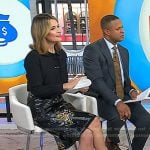 Savannah’s black open toe leather sandals on Today