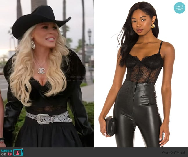 Ow Collection Layce Bodysuit worn by Gretchen Rossi on The Real Housewives of Orange County