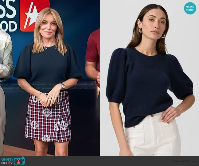 Paige Lucerne Top worn by Kit Hoover on Access Hollywood