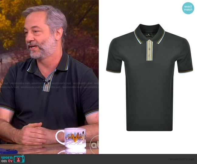 Paul Smith Regular Fit Polo T Shirt Green worn by Judd Apatow on The View