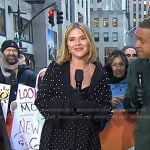 Jenna’s black pearl embellished coat on Today