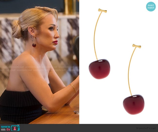 Mary’s cherry drop earrings on Selling Sunset Mary’s cherry drop earrings on Selling Sunset