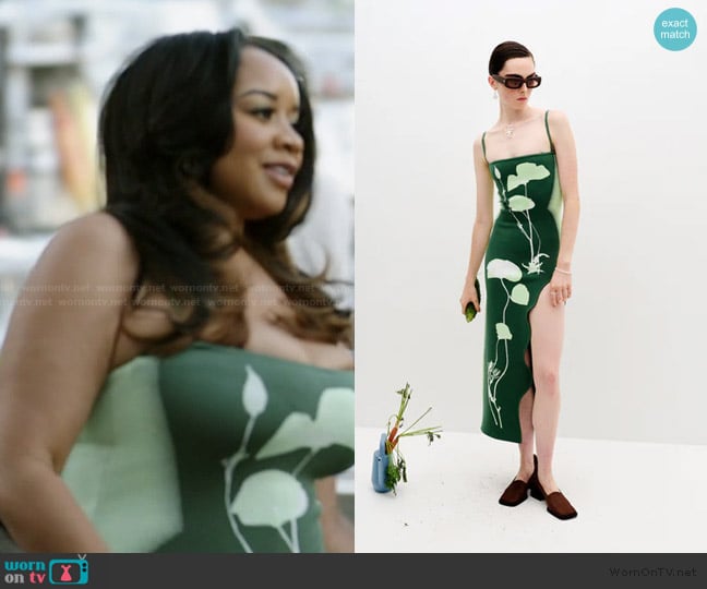 Ph5 Iris Flower Print Maxi Tank Dress worn by Angel Massie on The Real Housewives of Potomac
