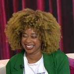 Phoebe Robinson’s white print tee on Today