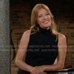Phyllis’s black beaded neck dress on The Young and the Restless