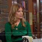 Phyllis’s green ring cutout top on The Young and the Restless