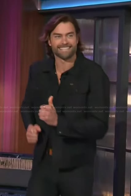 Pierson Fodé's black jacket on The Kelly Clarkson Show