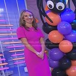 Shannon Doherty’s pink short sleeve dress on Today