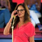 Cheryl’s pink v-neck dress on The Golden Bachelor